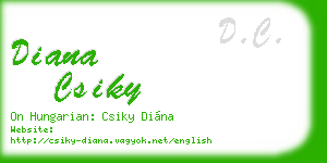 diana csiky business card